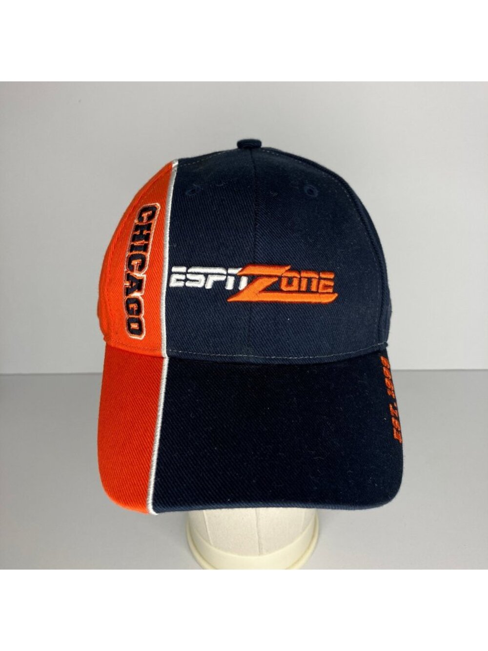 ESPN Zone Chicago Hat Men's Adjustable Navy Orange